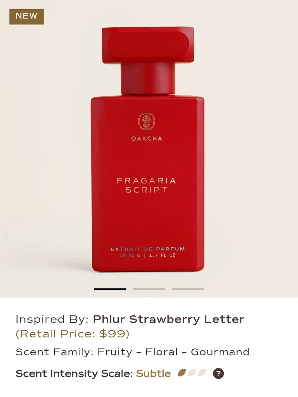 Oakcha Fragaria Script Extrait de Parfum — Red